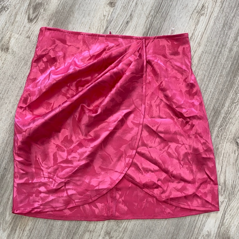 Nasty Gal Pink Textured Skirt